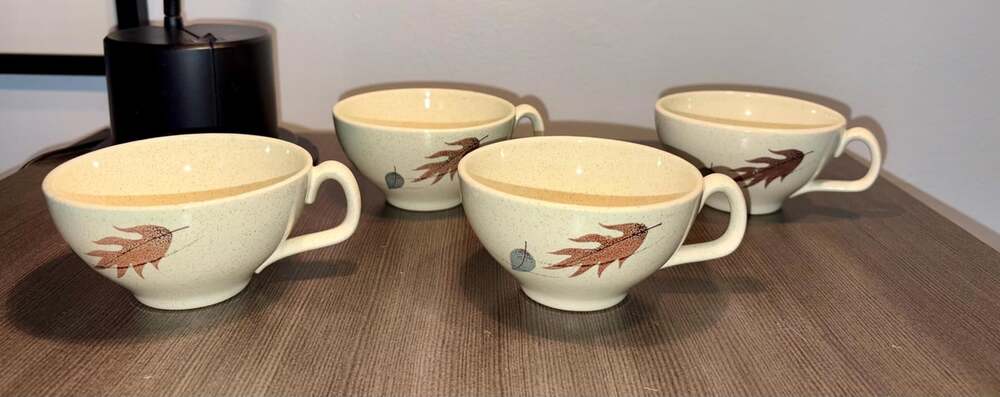 Autumn Leaves Franciscan Cups: A Mid-Century Modern Treasure